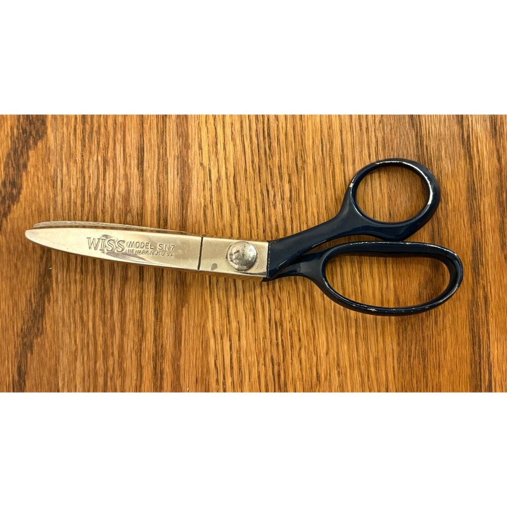 Vintage Wiss Scissors Set Of 3 - CB9 Pinking Shears SN7 Shears & Chrome Serrated - Picture 4 of 10